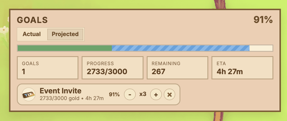 Goals HUD screenshot